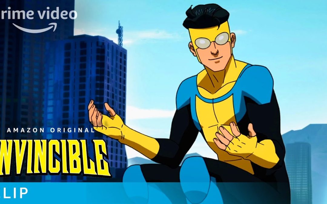 Affiche de la série invincible sur Prime video.