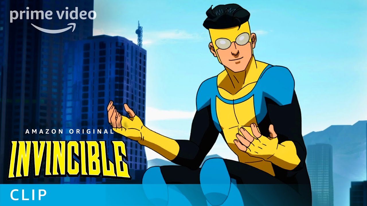 Affiche de la série invincible sur Prime video.